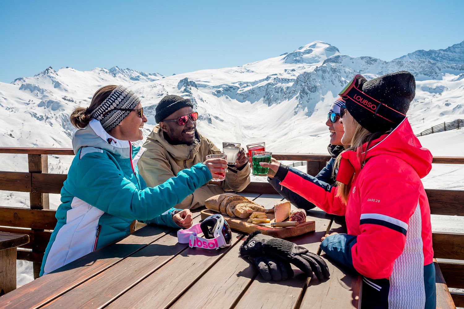 Pause en tarasse à Tignes