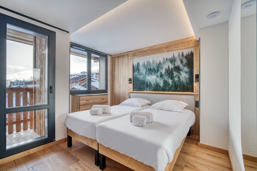 2 lits simples (90*200) avec TV